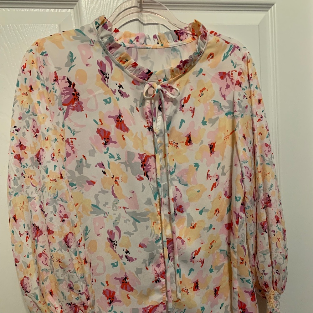 Dressy floral blouse